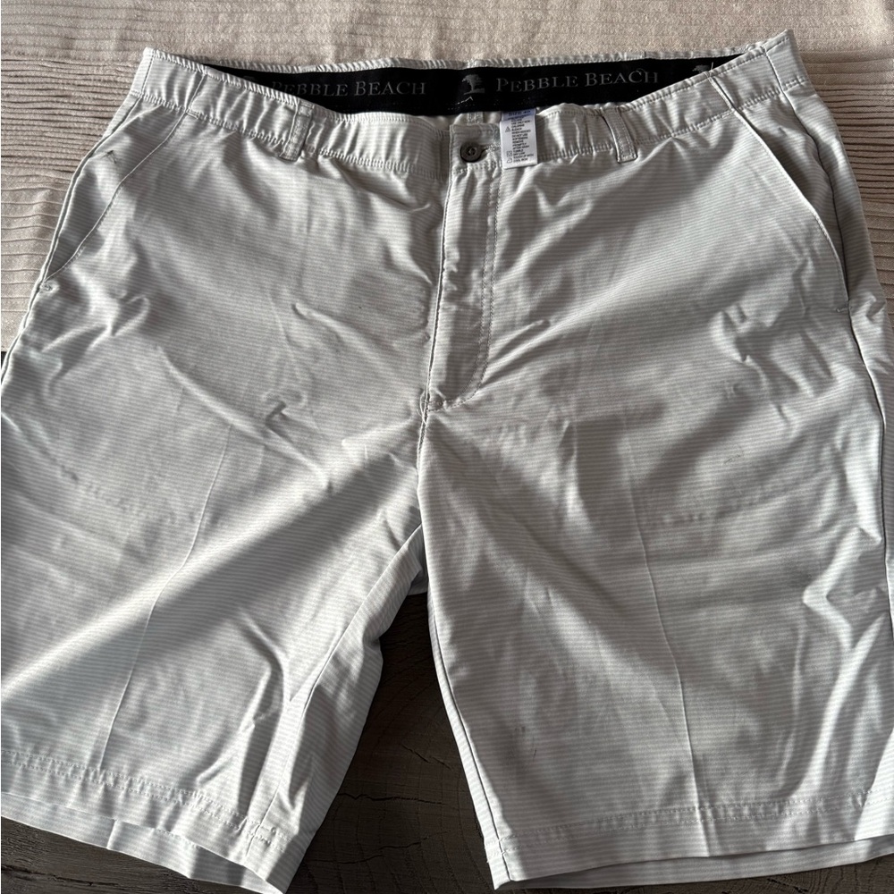 💙Pebble Beach Men's Light Gray Flat Front Shorts